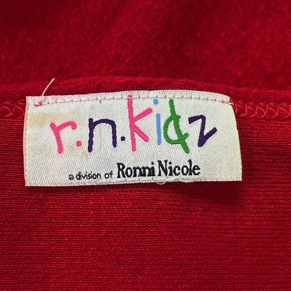 Ronni Nicole Kidz Classic Red Fringe Scarf L59" W16.5" Fringe 3" Unisex - Picture 3 of 11